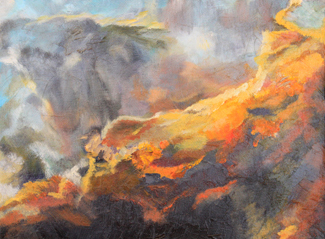 A Painting of the Swan Nebula