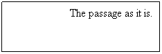Text Box: The passage as it is.

