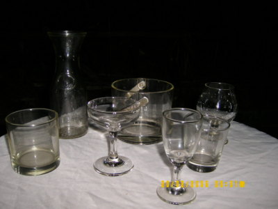 Wine glasses/ice buckets etc