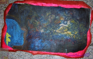 face breathing out smoke