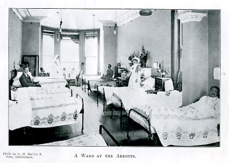 Ward at the Abbotts VA hospital, 1915