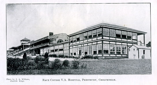 Cheltenham Racecourse grandstand as a VA hospital, 1915