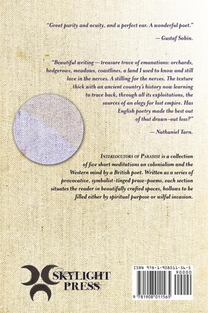 Interlocutors of Paradise back cover