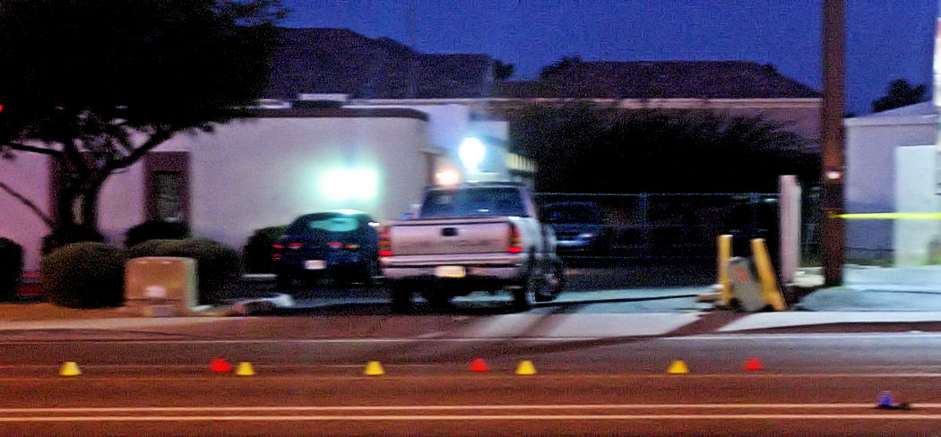 Mini-cones middle of street