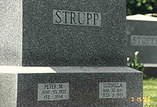 Grandparents tombstone in Hartford, Wisconsin