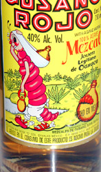 Mezcal 1 Litre. Note: segmented worm in left corner !
