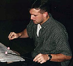 Jason Barth practicing xylophone