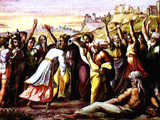 Raphael's anointing of Solomon. Click for more art by Raphael