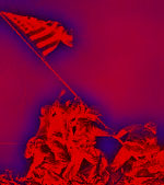 Flag raising on Mt.Suribachi