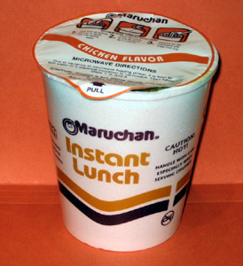 Ramen Noodles 
Four Food Groups in One 
for 33¢ a meal