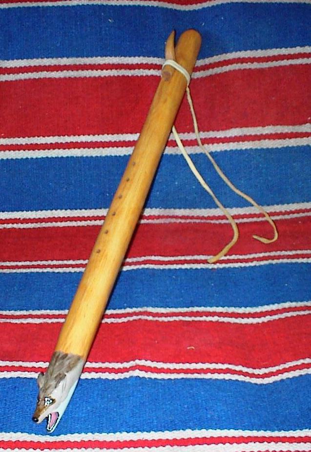 Hand Carved Coyote Flute