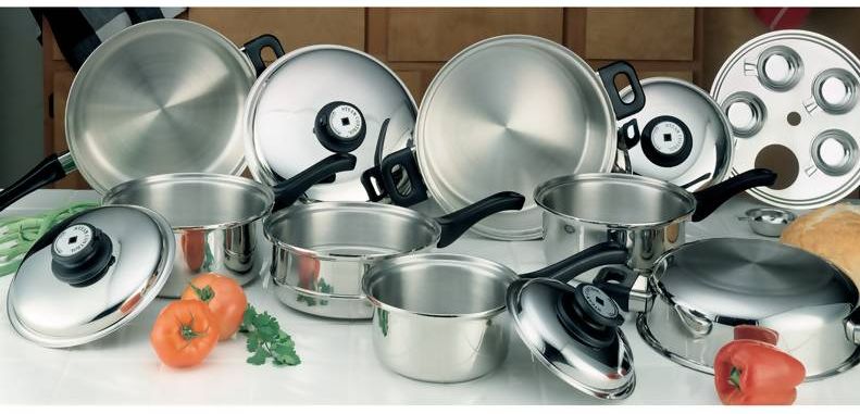 Item No. KT17 - 17-piece 5-ply waterless cookware set