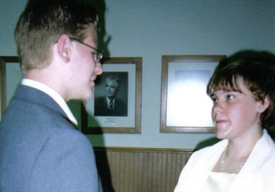 Brad and Lisa on their wedding day