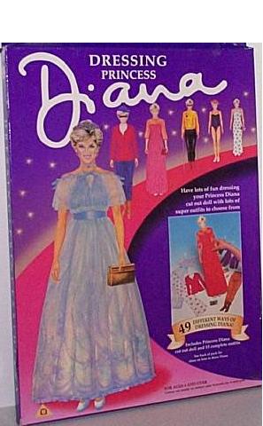 Dressing Princess Diana cut-out doll unused in original wrapping 
