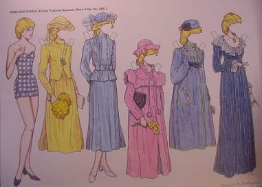 Dover Royal Paper Dolls Ser.: Diana Princess of Wales Paper Doll Vol for sale online 1997, Print, Other 1 : The Charity Auction Dresses by Tom Tierney 
