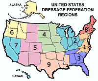 US Map of USDF Regions