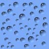 water drops on blue background