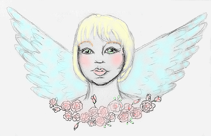cherub face with wings
