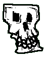  skull blinking red 