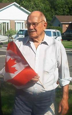 Gord on Canada Day 2004 in Etheleen's Front Yard.