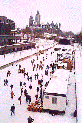Same Scene - Parliament Hill Overlooking the Rideau Canal in Winter