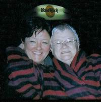 Tiny and Debbie at the Hardrock Cafe during Debbie's visit to Ottawa in 2003.