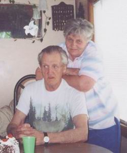 Tiny's Brother cec and wife Stella in Semans, Sask.  Cec Passed away 2 Jul, 2003: