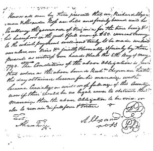 Susannah's Connaley's Marrige Certificate