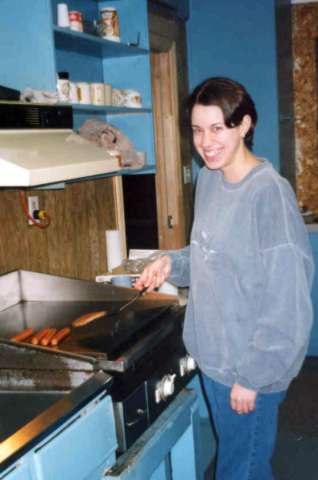 Alison cooking for us Friday night