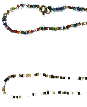 image: two seedbead necklaces