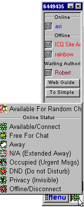 Pour changer votre Status