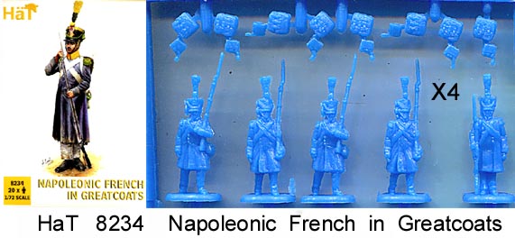 Napoleonic Wars 8296 Early-Mid French Marching 1/72 Toy Soldiers HaT Ind 