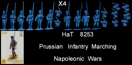 40 8253 HAT INDUSTRIES 1/72 NAPOLEONIC PRUSSIAN INFANTRY MARCHING 