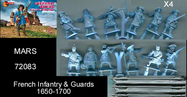 Mars Figures 1/72 FRENCH MOUNTED GUARDS ROYAL MUSKETEERS Figure Set