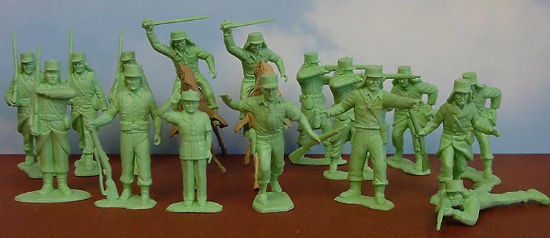 Gray Marx Remade Captain Gallant Arab Warrior Toy Soldiers Set 10 in 7 poses 