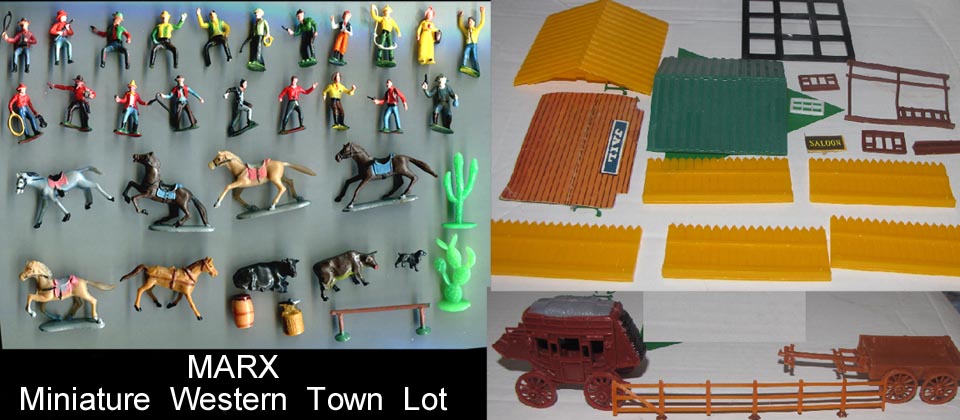 Set of 12 Toy Copy Marx Figures Made In Mexico Mexican Apaches And Cowboys 