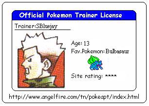 Official Pok�mon Trainer License