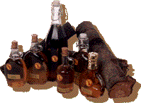 Maple Syrup in Glass Bottles