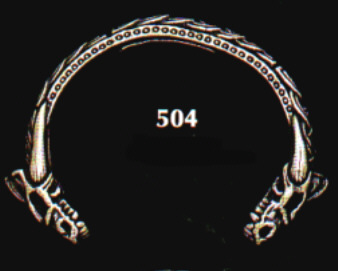 A Viking dragon bracelet in fine English pewter