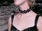 The leather Dragon collar. Exquisitely carved, lovingly lined with softest felt. Also available are matching leather wrist-bands.