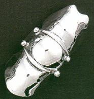 A sterling silver armour ring, code SS-7069