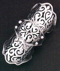 A sterling silver armor ring, code SS-7072
