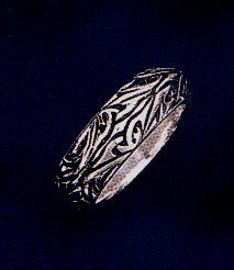 A sterling silver tribal ring