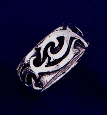 A stunning sterling silver tribal band