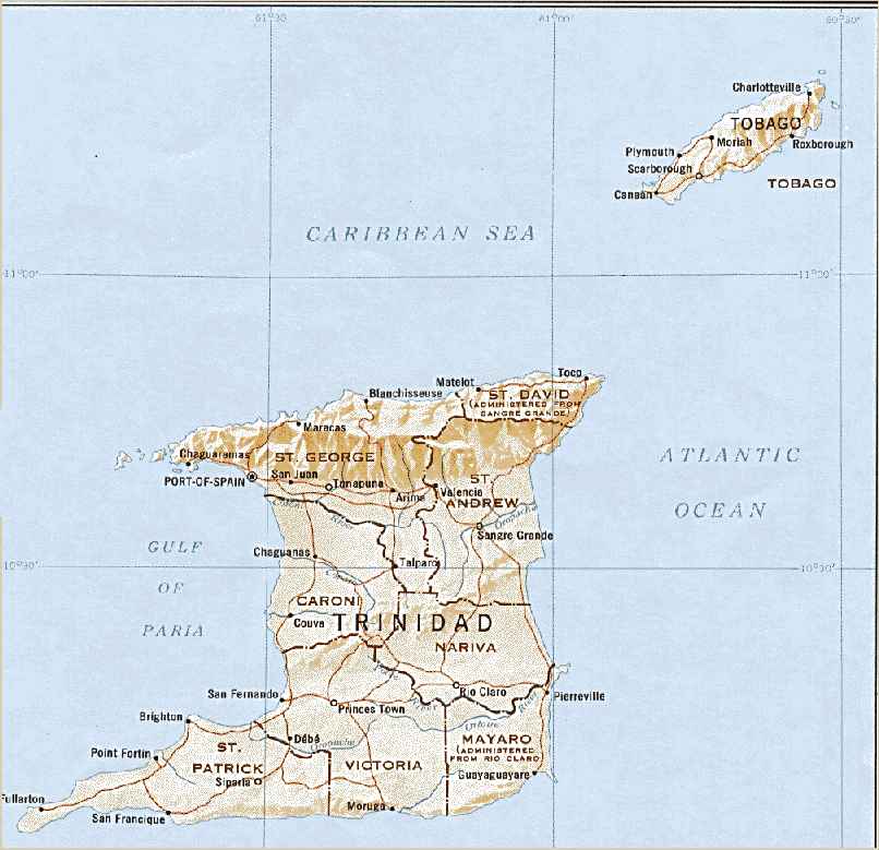 Trinidad & Tobago map