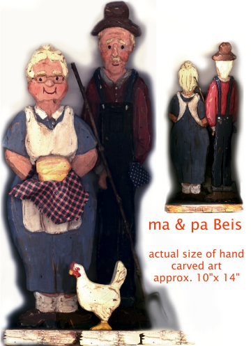 ma&pa Bies hand carved piece