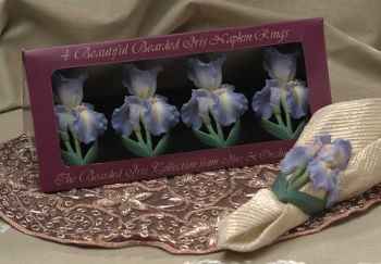 Bearded Iris Napkin Rings
