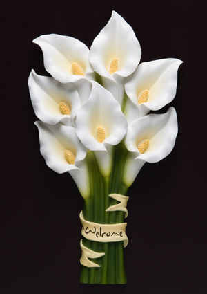 Calla Lily Welcome Plaque