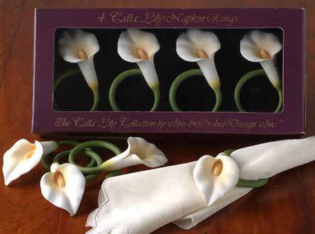 Calla Lily Napkin Rings