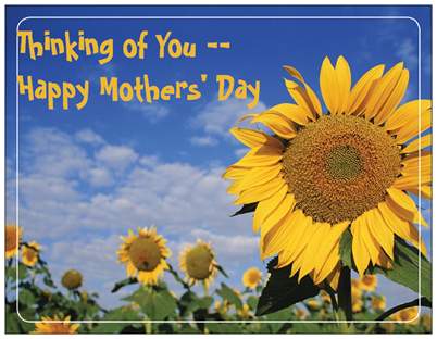 Sunflower Happy Mothers' Day Enclosure Card